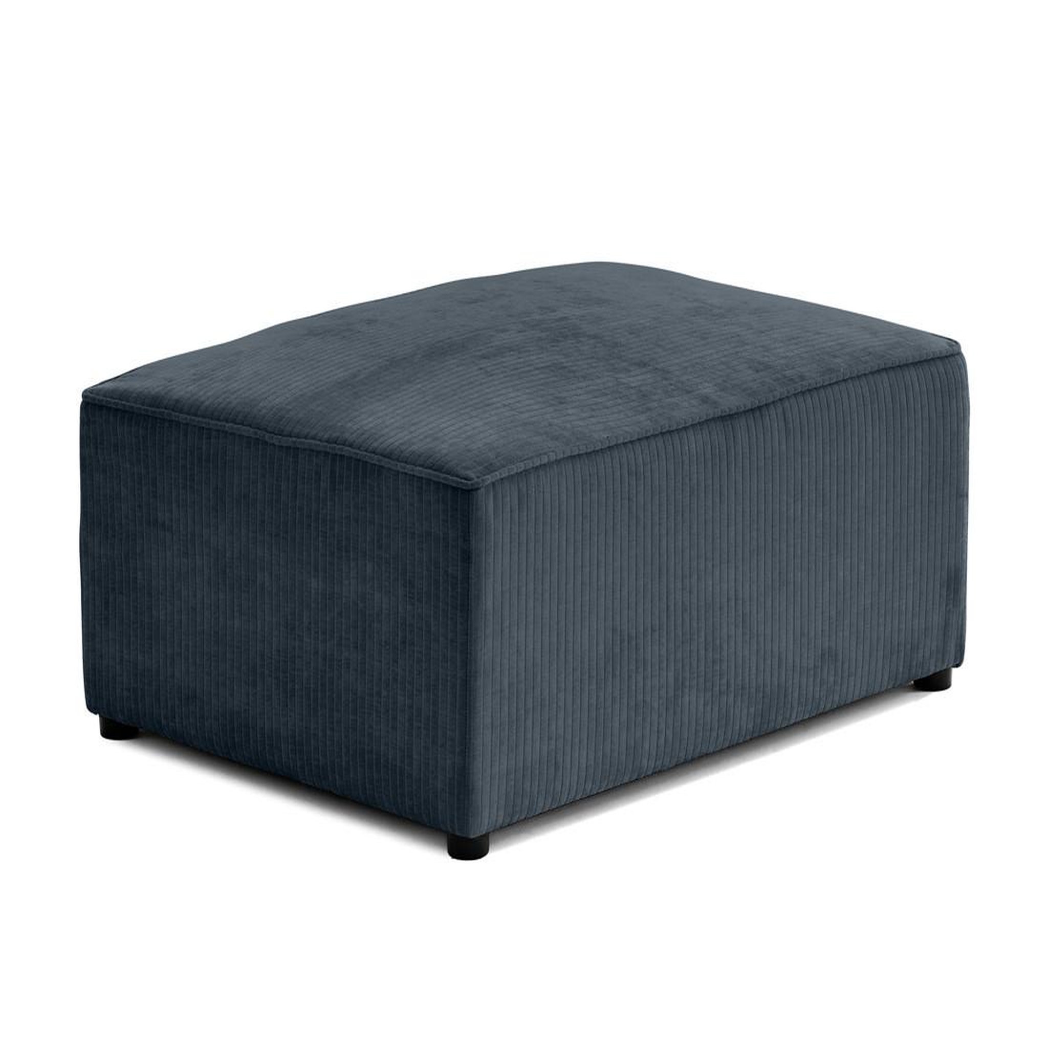 Voir la diapositive 3 : BEST MOBILIER Topaze - pouf - en velours côtelé plat