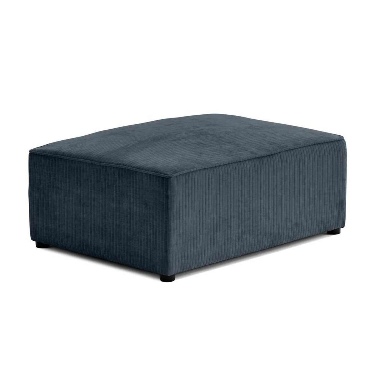 BEST MOBILIER Topaze - pouf - en velours côtelé plat