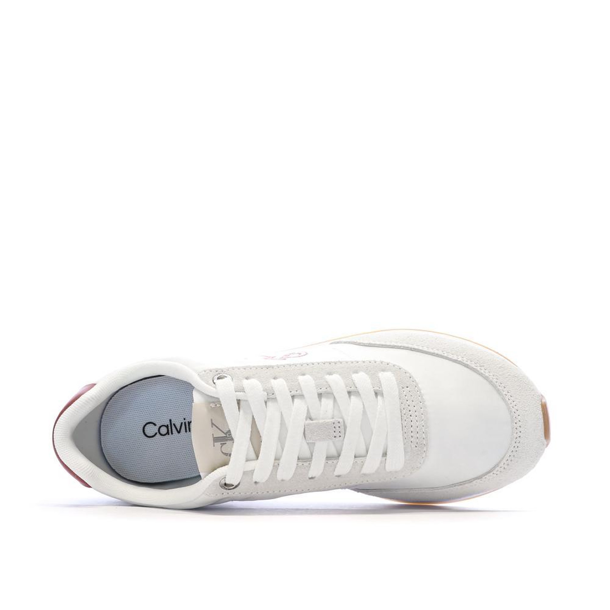 Voir la diapositive 4 : CALVIN KLEIN JEANS Baskets Blanc/Rouge Femme Calvin Klein Jeans Retro