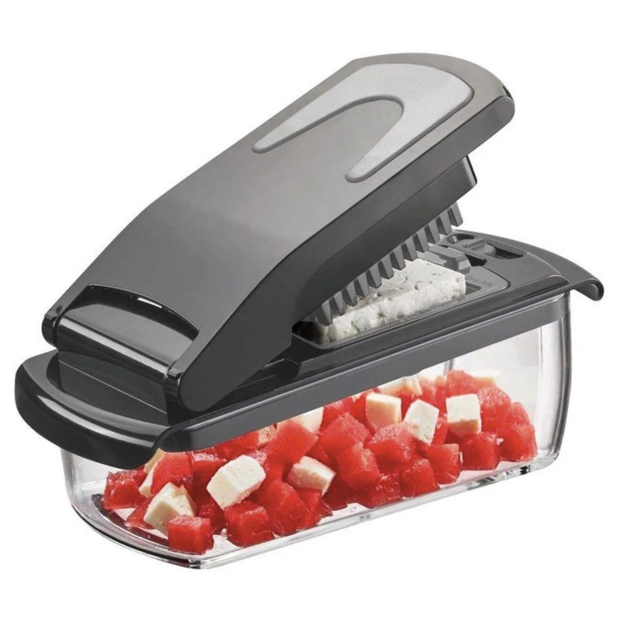 Voir la diapositive 2 : ESSENTIEL B Mandoline Multifonction avec bac récupérateur