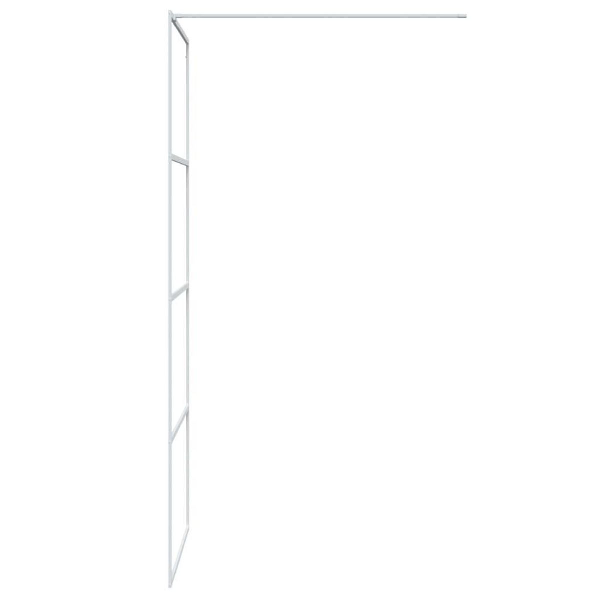 VIDAXL Paroi de douche Blanc 80x195 cm Verre ESG transparent