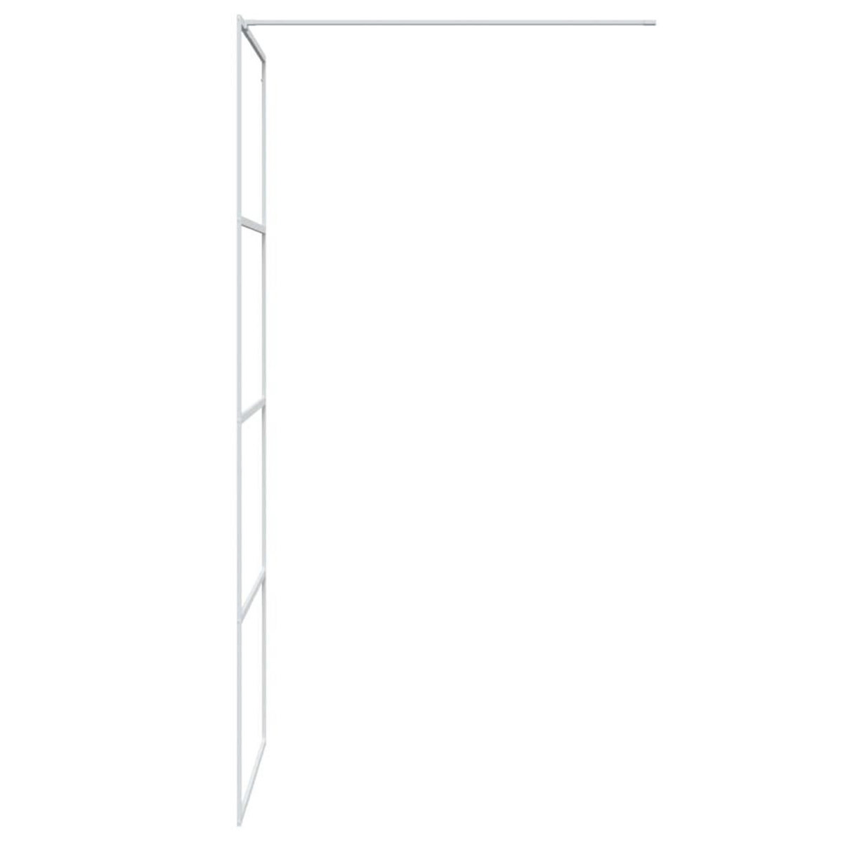 VIDAXL Paroi de douche Blanc 80x195 cm Verre ESG transparent
