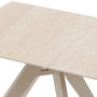 Voir la diapositive 3 : HESPERIDE Table de jardin carré en aluminium 2 places TERZANO - Vanille et argile