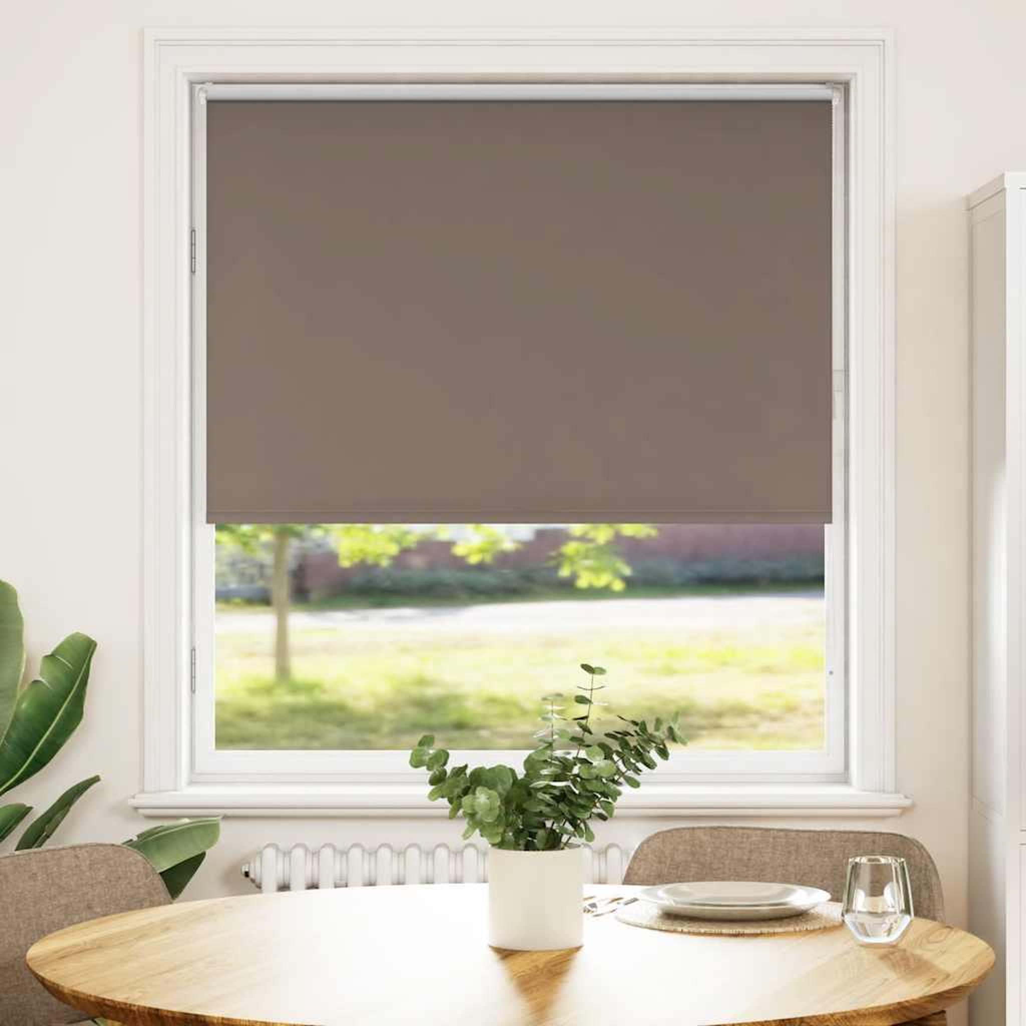 VIDAXL Store enrouleur occultant cafe 100x150cm largeur du tissu