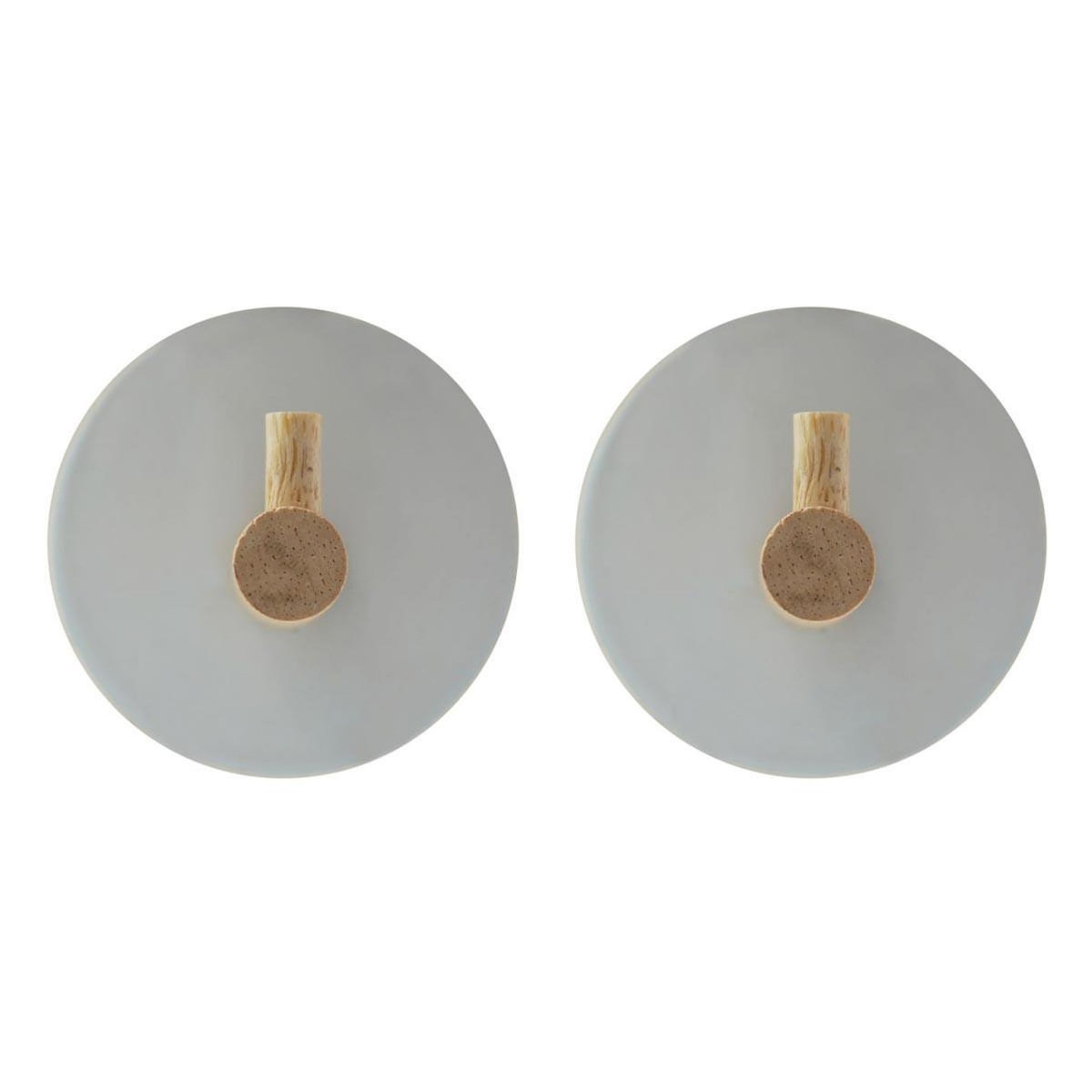 Paris Prix Lot de 2 Patères Adhésives en Métal  Fixeo  5cm Blanc