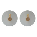 Paris Prix Lot de 2 Patères Adhésives en Métal  Fixeo  5cm Blanc