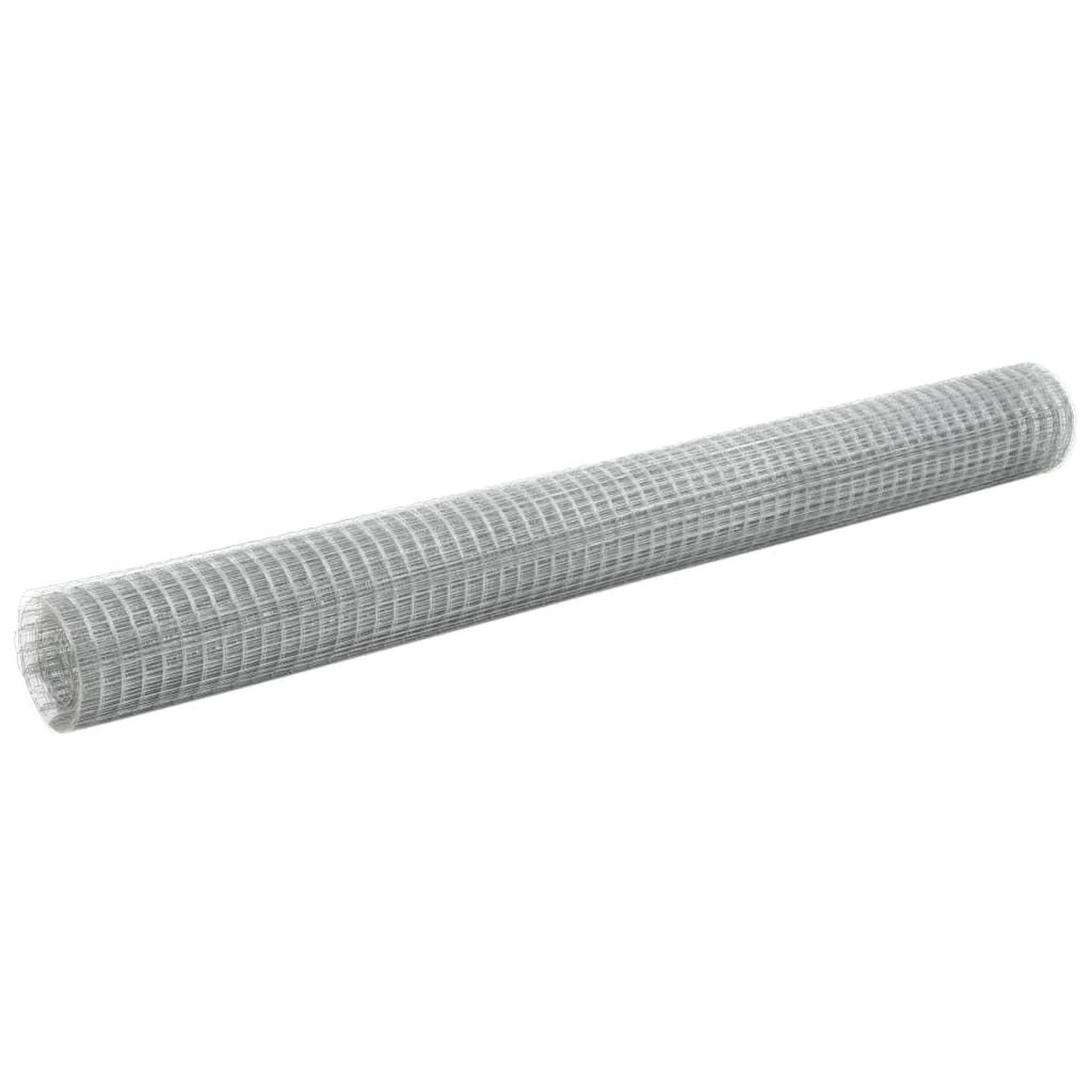 VIDAXL Grillage pour voliere acier galvanise 10x1,5 m argente