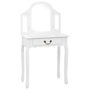 Voir la diapositive 2 : VIDAXL Coiffeuse et tabouret Blanc 65x36x128 cm Bois de paulownia MDF