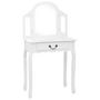Voir la diapositive 2 : VIDAXL Coiffeuse et tabouret Blanc 65x36x128 cm Bois de paulownia MDF