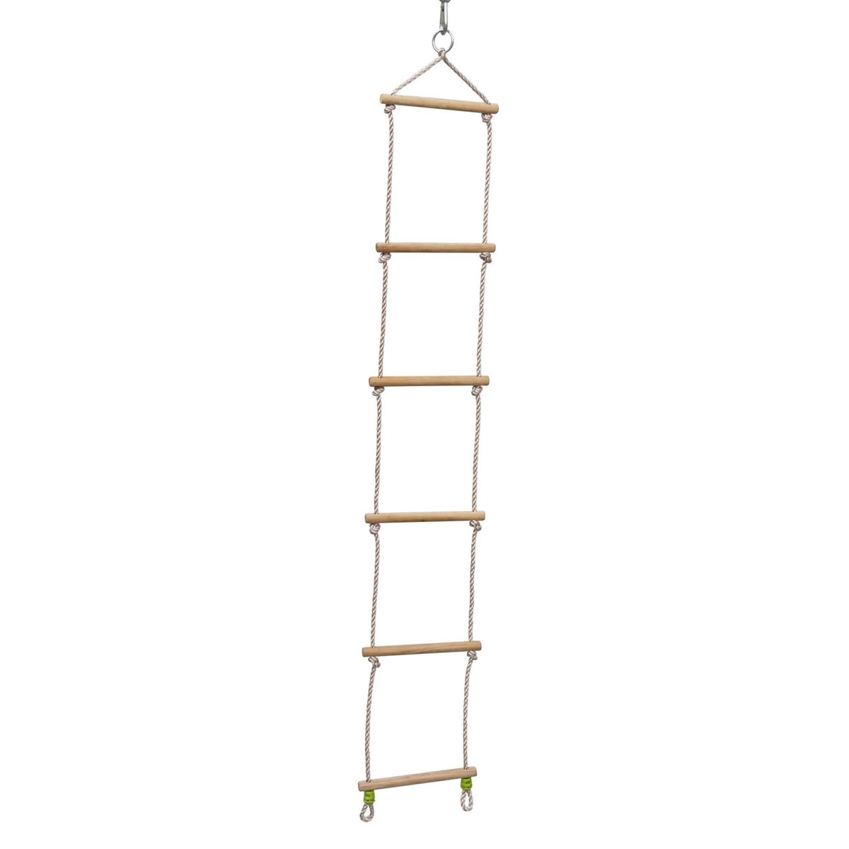 SWEEEK Aire de jeux Mistral en bois avec 2 balançoires et échelle en corde bois de pin
