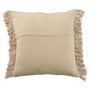 Voir la diapositive 2 : Paris Prix Coussin Déco  Franges Coton  45x45cm Beige