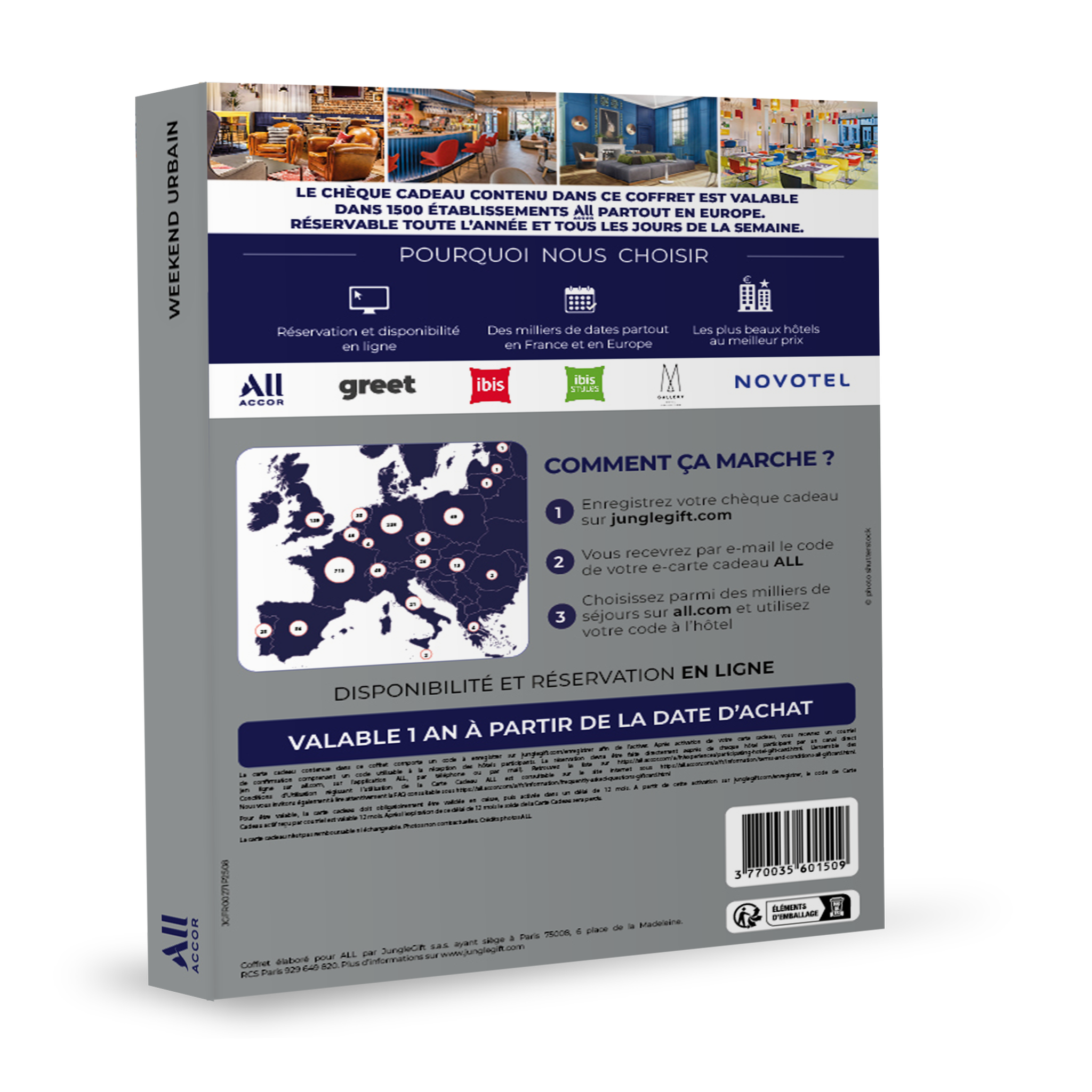 Voir la diapositive 3 : ALL ACCOR Coffret cadeau All-Accor - Weekend en Europe