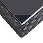 Voir la diapositive 5 : VIDAXL Table de jardin Noir 110x53x72 cm Verre et resine tressee