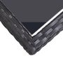 Voir la diapositive 5 : VIDAXL Table de jardin Noir 110x53x72 cm Verre et resine tressee