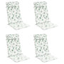 Voir la diapositive 3 : VIDAXL Coussins de chaise a dossier haut lot de 4 modele de feuille