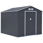 Habitat et Jardin Abri de jardin métal  Vegas  - 12.98 m² - Gris