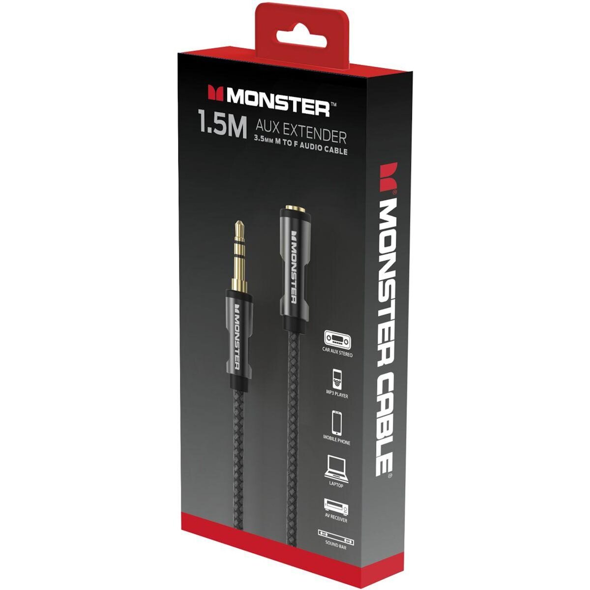 Monster Cable Câble Jack 3.5MM male vers femelle 1.5M