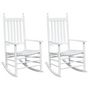 Voir la diapositive 2 : VIDAXL Chaises a bascule sieges incurves lot de 2 blanc sapin massif