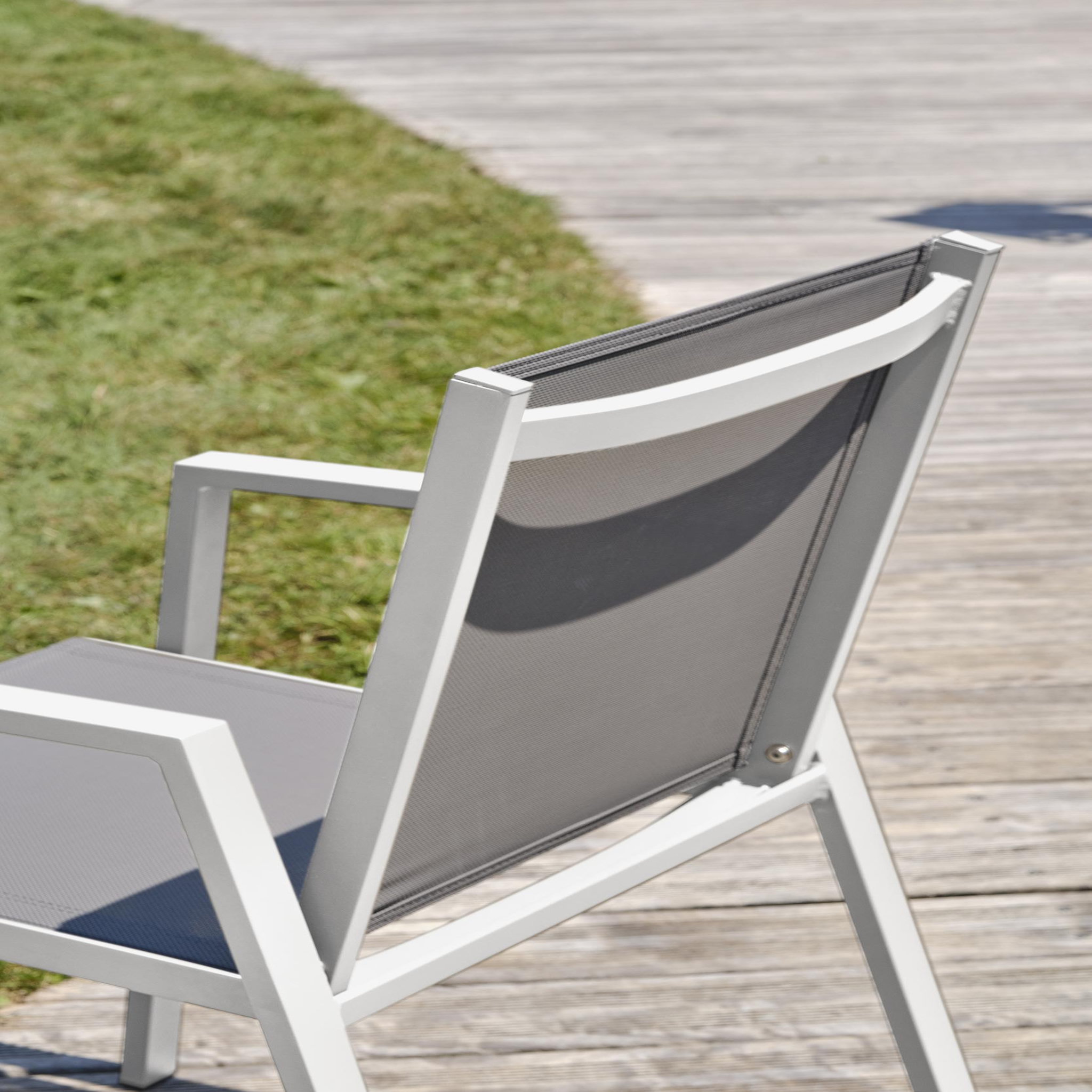 Voir la diapositive 5 : DCB GARDEN Fauteuil de jardin empilable en aluminium