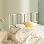 VIDAXL Tete de lit metal blanc 160 cm
