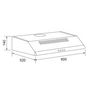 Voir la diapositive 3 : Glem Hotte visière 60cm 250m3/h noir - ghc625bk