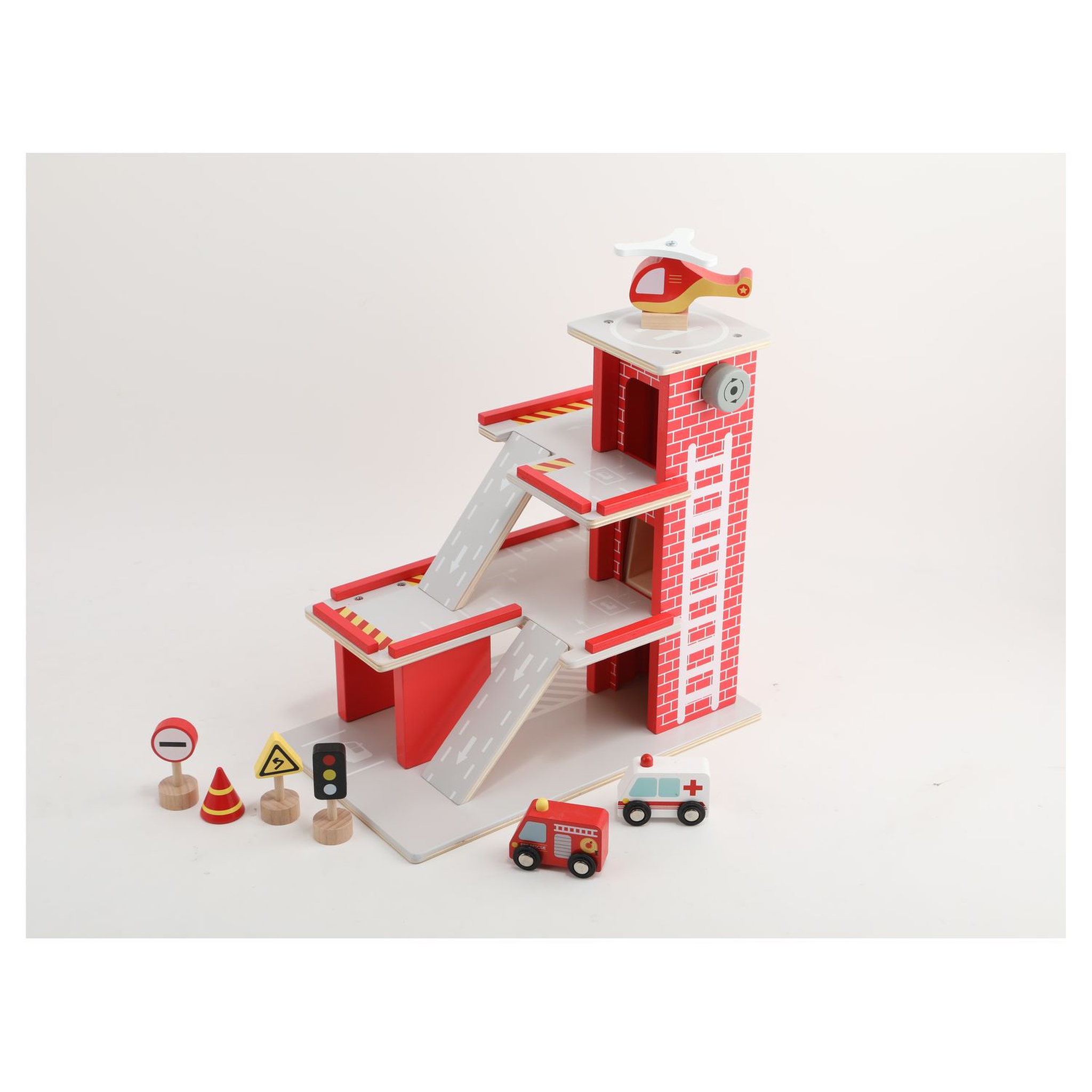 Voir la diapositive 1 : One Two Fun La caserne de pompiers en bois