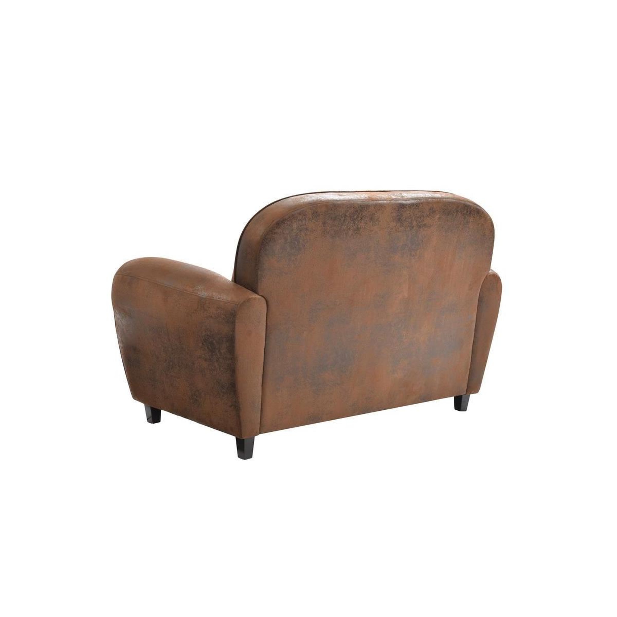 Voir la diapositive 3 : The Home Deco Factory Canapé club vintage  confortable  139cm marron