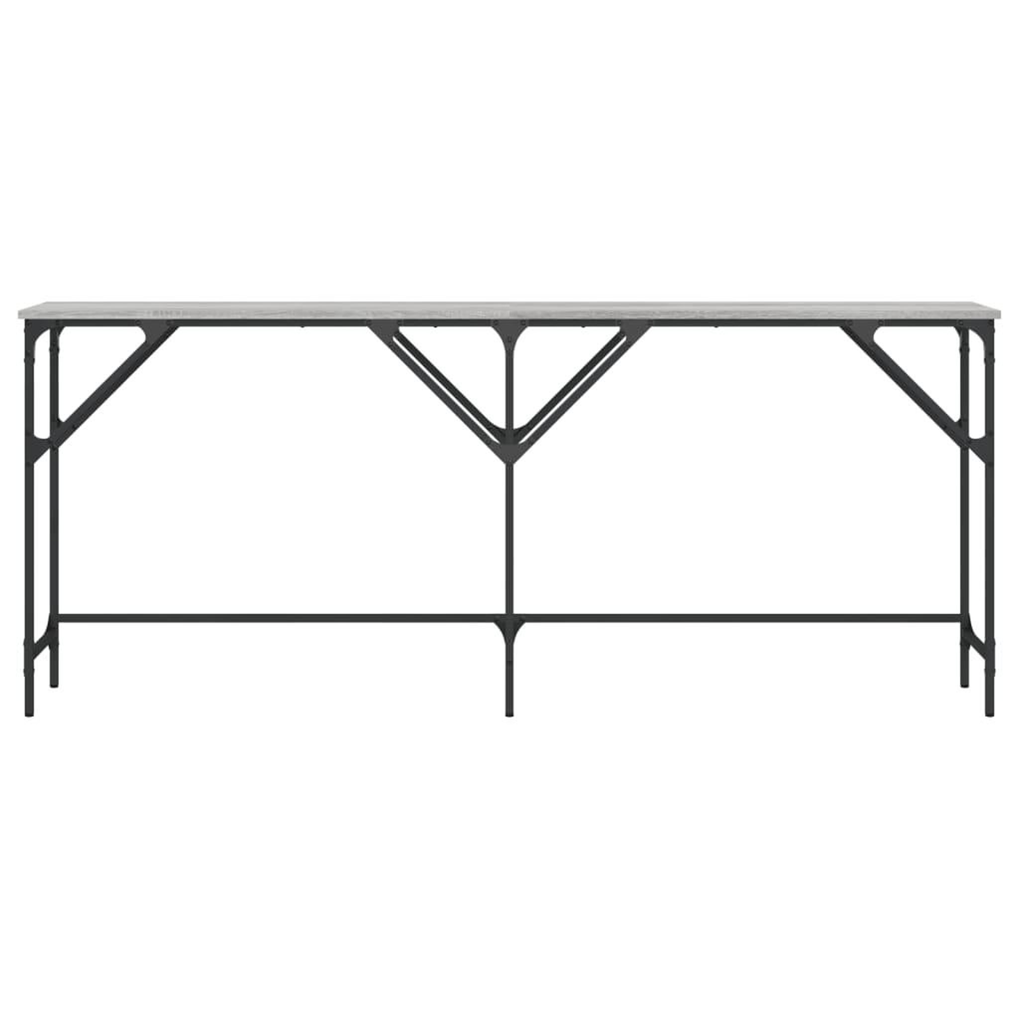 Voir la diapositive 4 : VIDAXL Table console sonoma gris 180x29x75 cm bois d'ingenierie