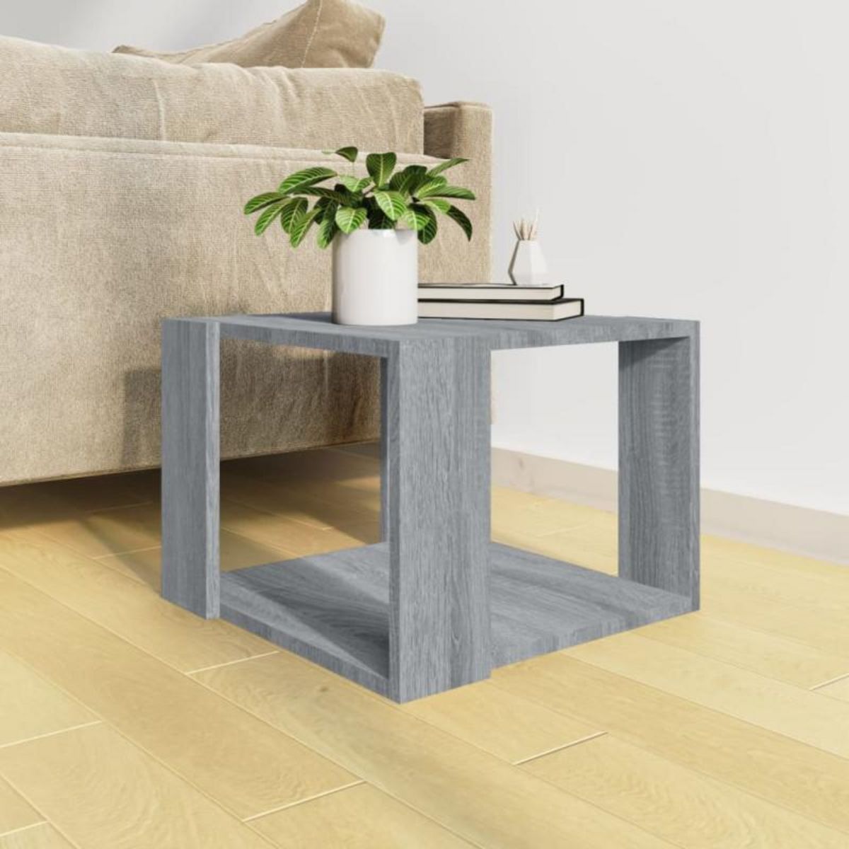 VIDAXL Table basse Sonoma gris 40x40x30 cm Bois d ingénierie