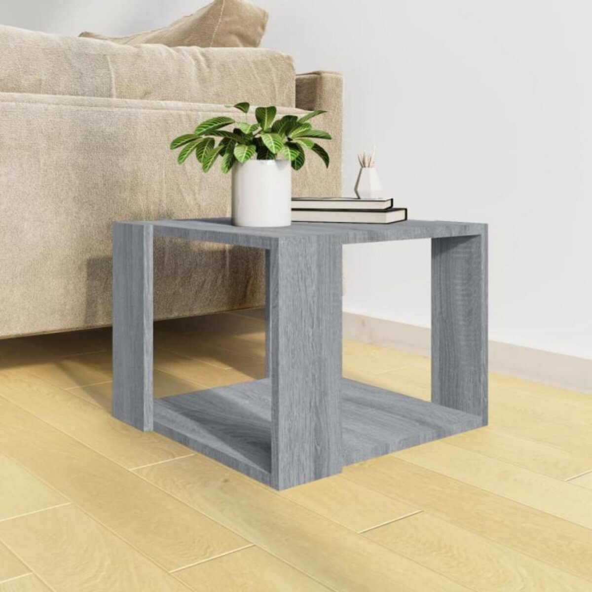VIDAXL Table basse Sonoma gris 40x40x30 cm Bois d ingénierie