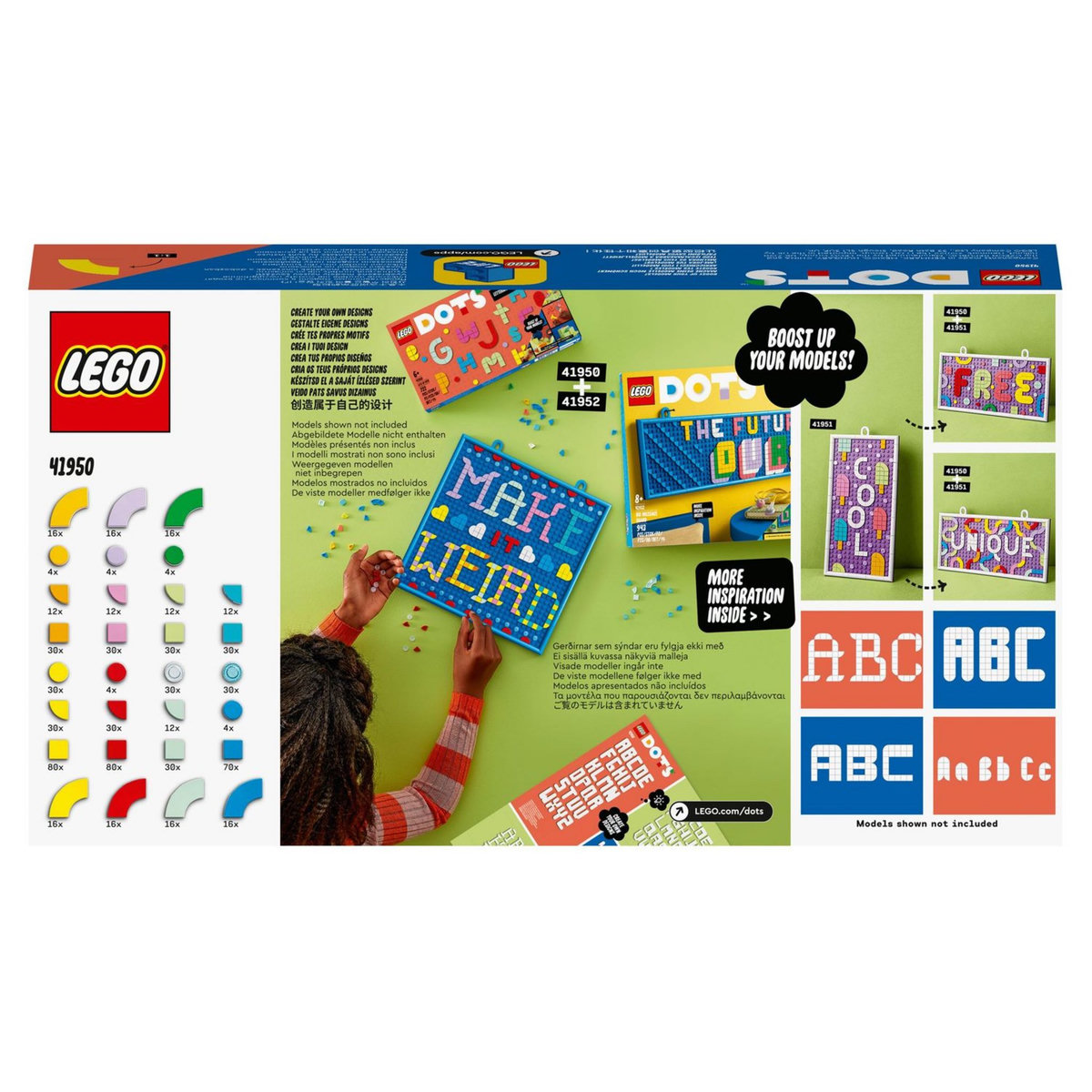 LEGO  DOTS 41950 Lots d&rsquo;Extra DOTS - Lettres, Activité Créative Enfant