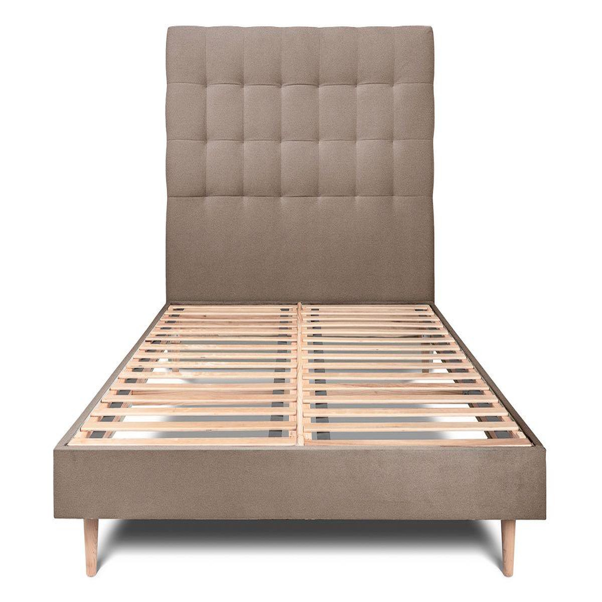 Voir la diapositive 1 : Sommeil de Plomb Lit avec tête de lit capitonnée velours et sommier kit - Hauteur totale : 29cm