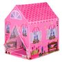 Voir la diapositive 1 : HOMCOM Tente enfant tente de jeu tente chateau de princesse dim. 93L x 69l x 103H cm 2 portes polyester rose