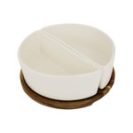 SECRET DE GOURMET Service Apéritif 3 Pièces  Elégance  20cm Blanc