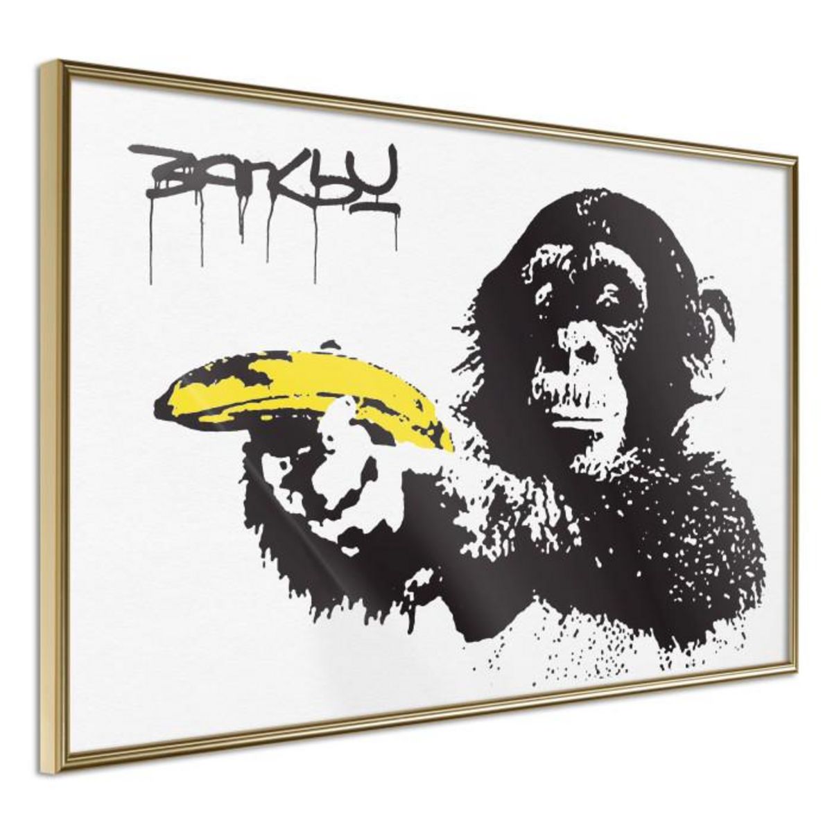 Paris Prix Affiche Murale Encadrée  Banksy Banana Gun I