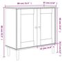 Voir la diapositive 6 : VIDAXL Buffet SENJA aspect rotin marron 80x35x80 cm bois massif de pin