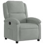 Voir la diapositive 2 : VIDAXL Fauteuil inclinable gris clair velours