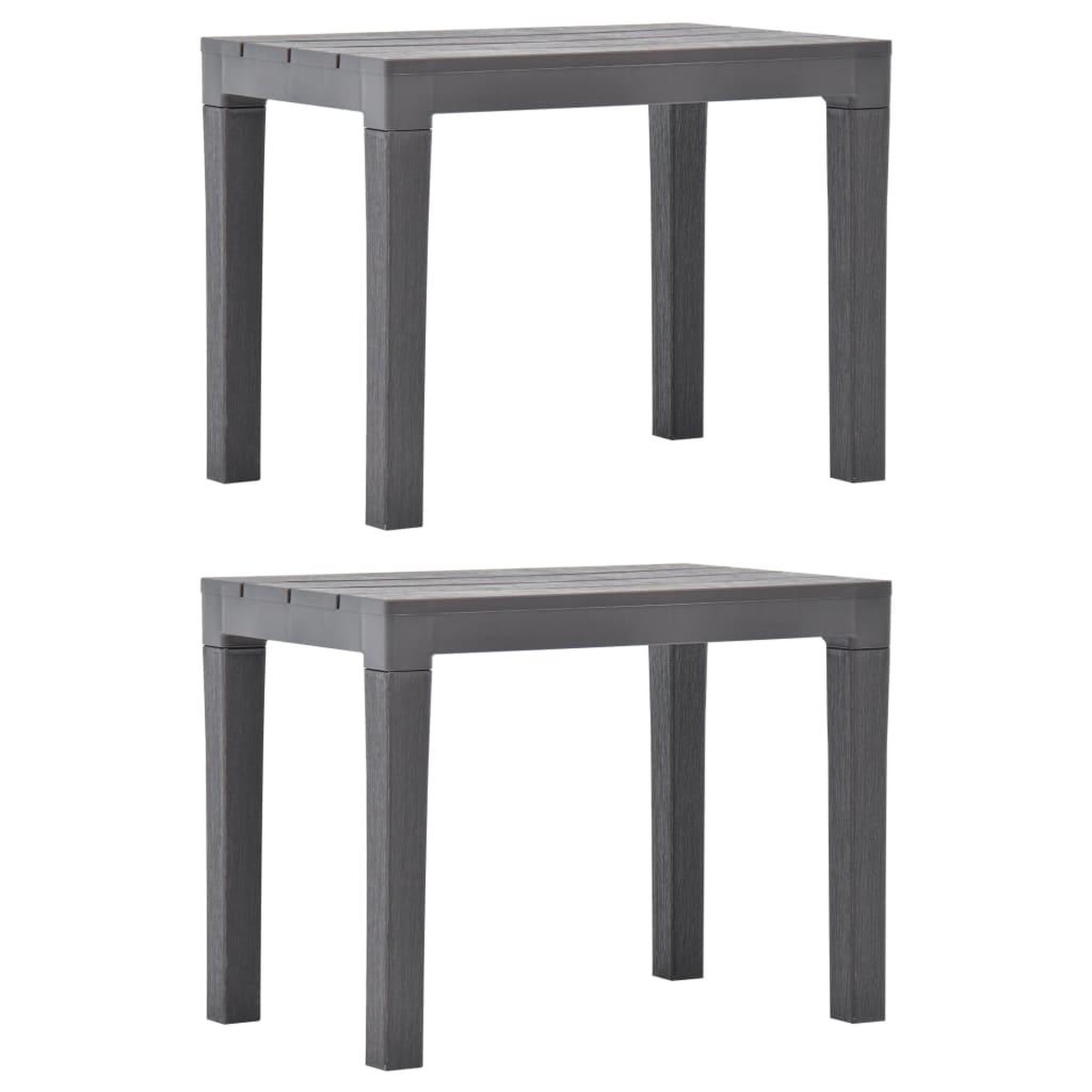 Voir la diapositive 1 : VIDAXL Bancs de jardin lot de 2 Moka Plastique