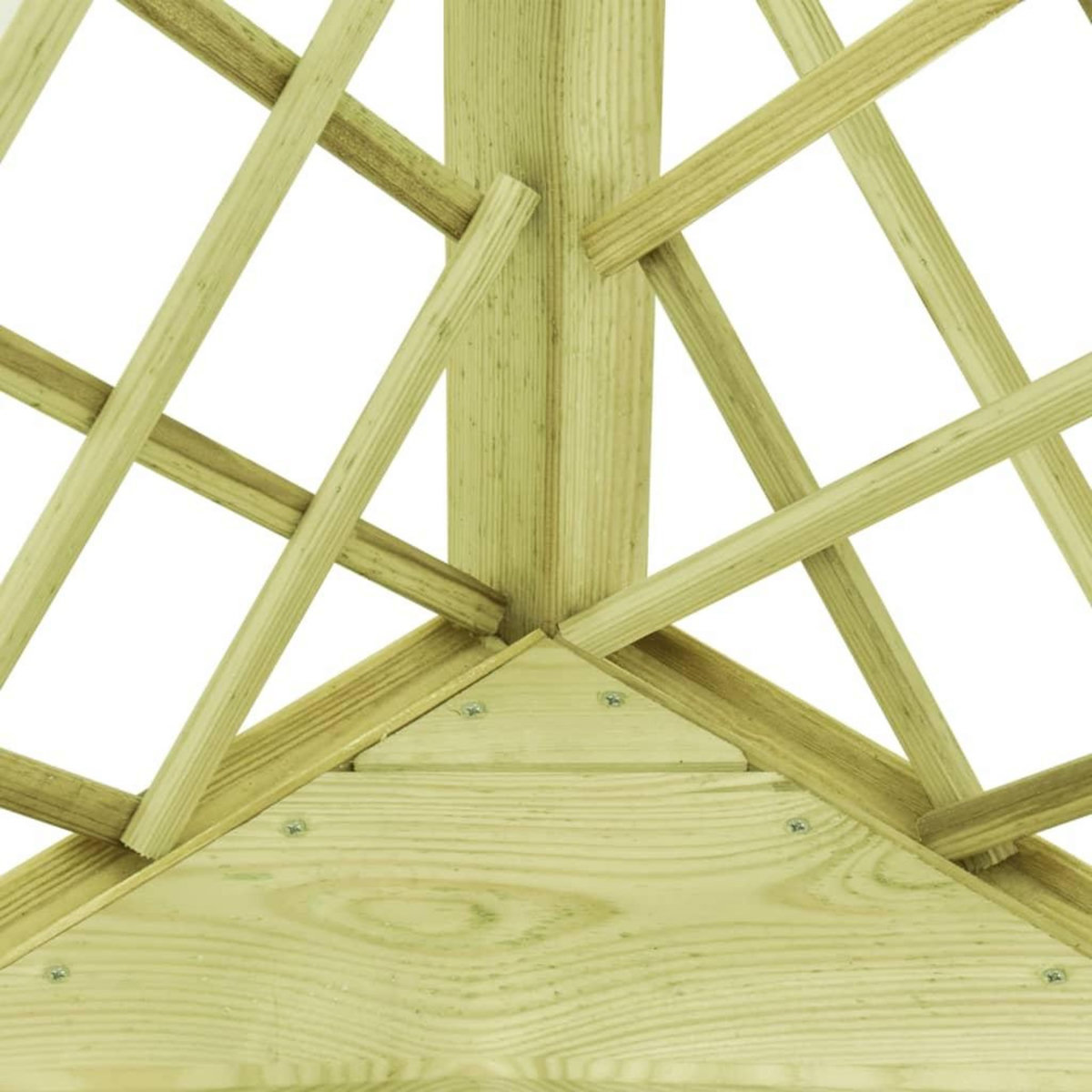 VIDAXL Pergola d'angle avec siege 130x130x197 cm Pin impregne