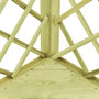 Voir la diapositive 4 : VIDAXL Pergola d'angle avec siege 130x130x197 cm Pin impregne