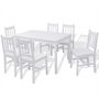 Voir la diapositive 2 : VIDAXL Jeu de salle a manger 7 pcs Pinede Blanc
