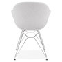 Voir la diapositive 5 : Paris Prix Chaise Design Tissu  Gamo  85cm Gris & Chromé