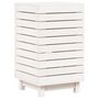 Voir la diapositive 2 : VIDAXL Panier a linge blanc 44x44x76 cm bois massif de pin