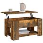 Voir la diapositive 4 : VIDAXL Table basse Chene fume 79x49x41 cm Bois d'ingenierie