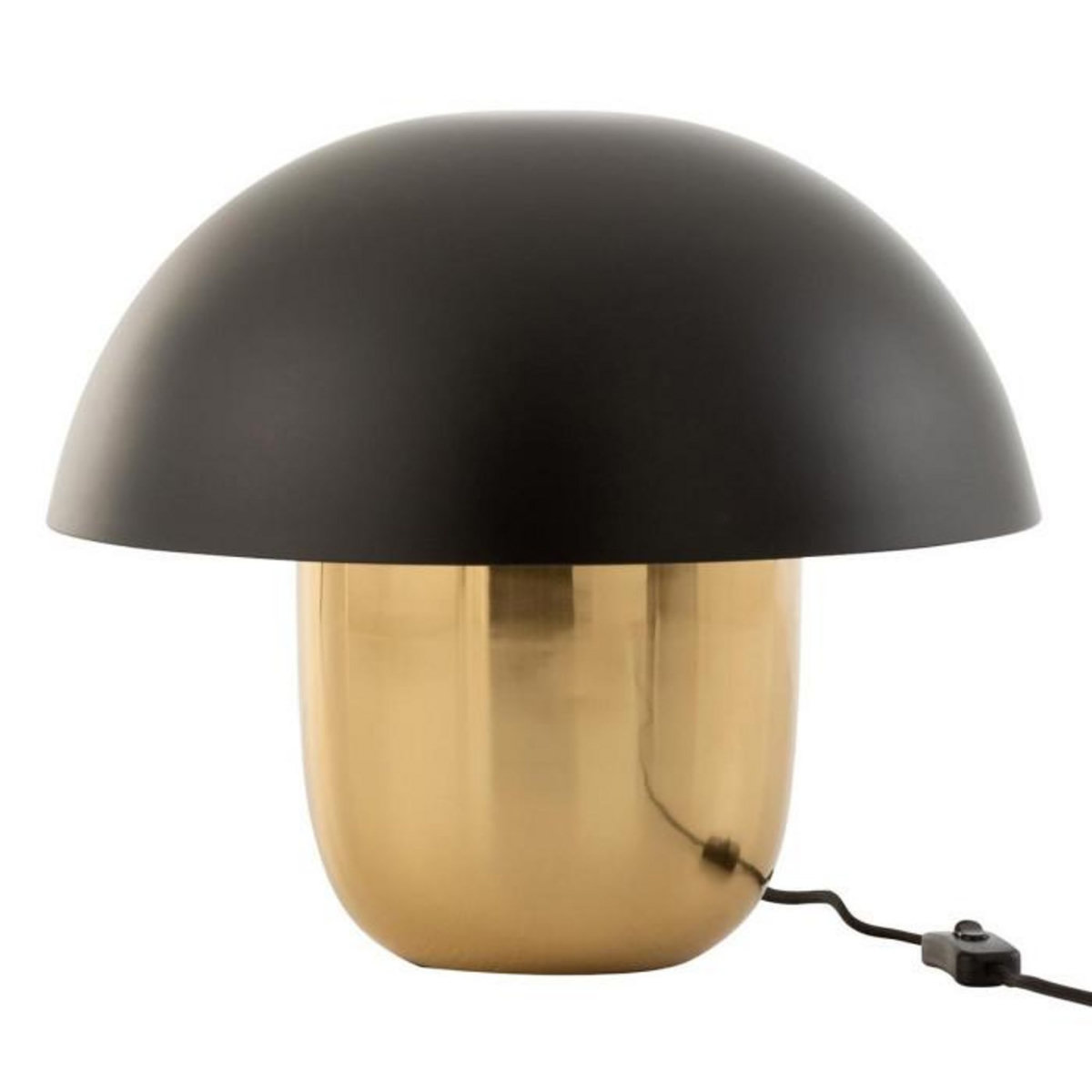 Paris Prix Lampe à Poser  Champignon Métal  40cm Noir & Or