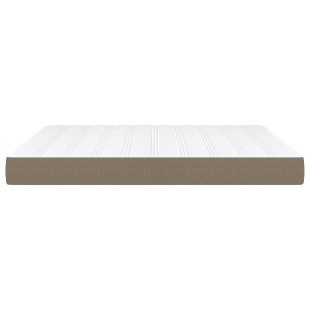 VIDAXL Matelas de lit a ressorts ensaches Taupe 180x200x20 cm Tissu