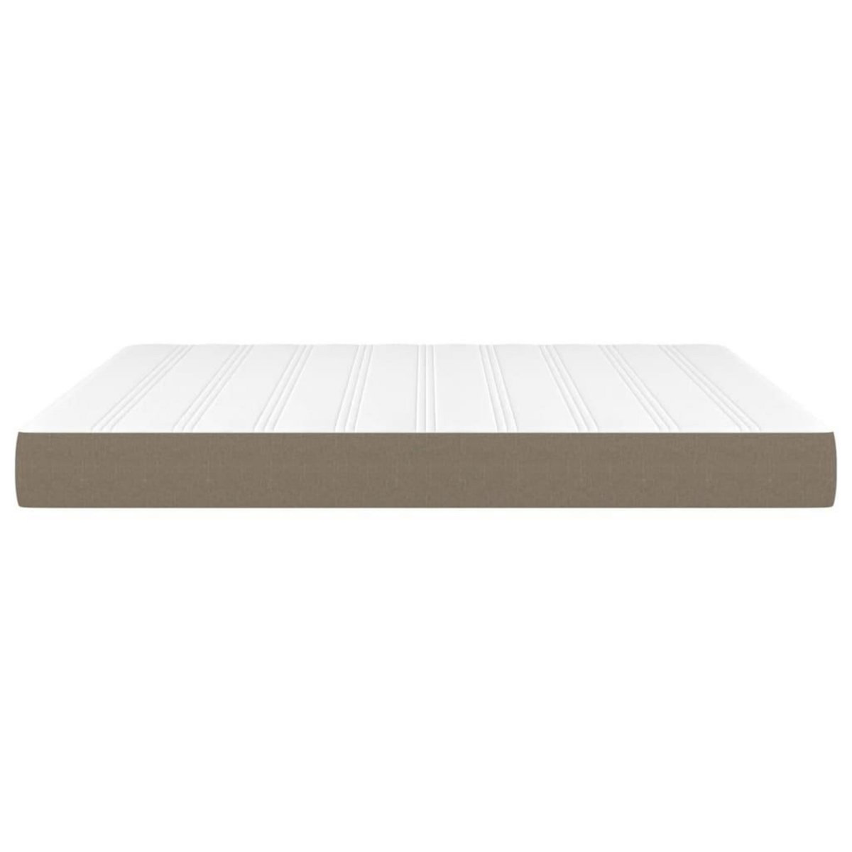 VIDAXL Matelas de lit a ressorts ensaches Taupe 180x200x20 cm Tissu