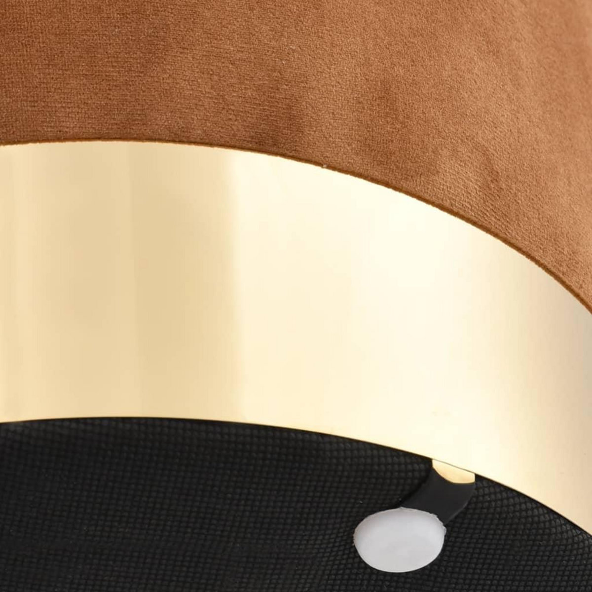 VIDAXL Tabouret Marron et dore Velours