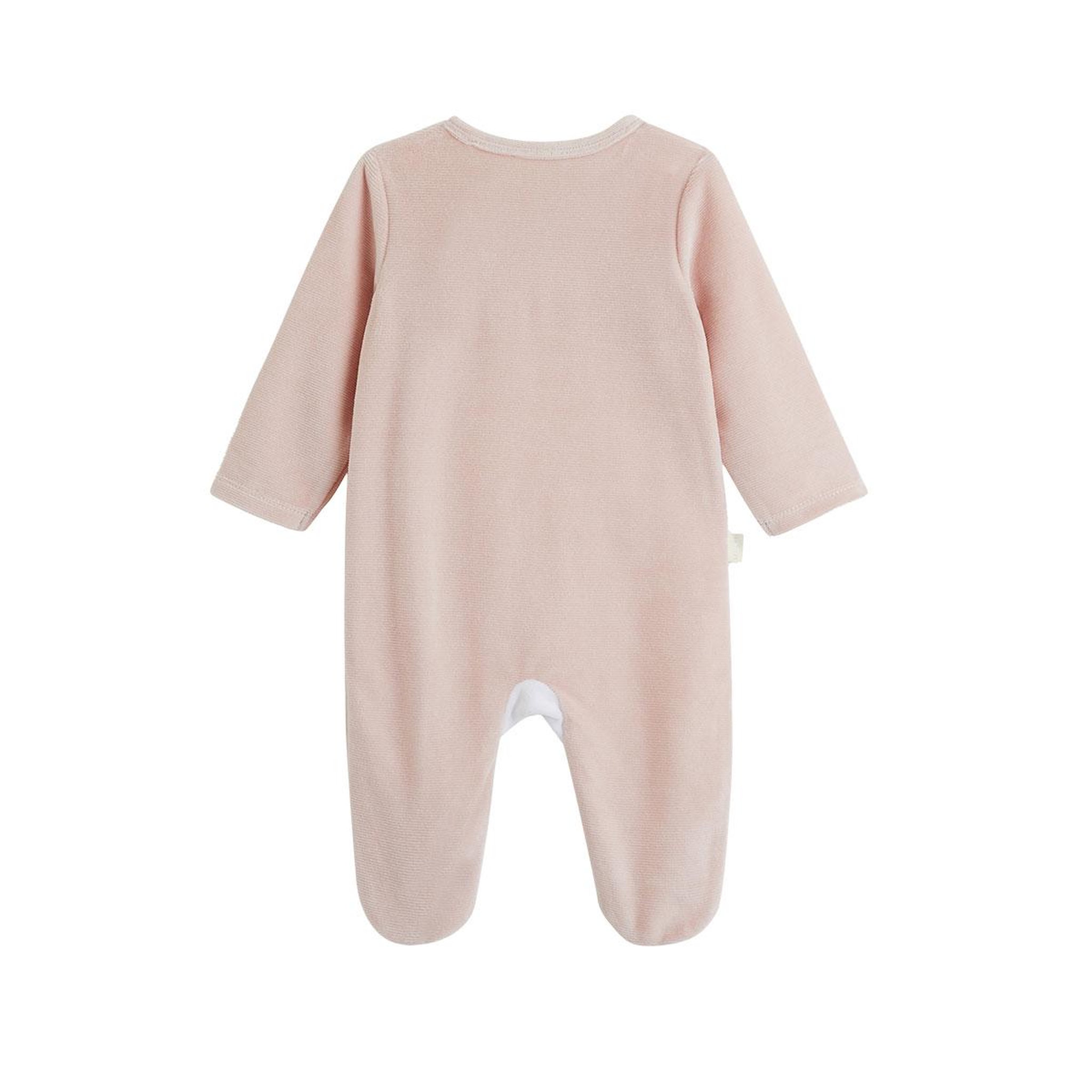 Voir la diapositive 2 : PETIT BEGUIN Pyjama bébé en velours ouverture zippée Miette