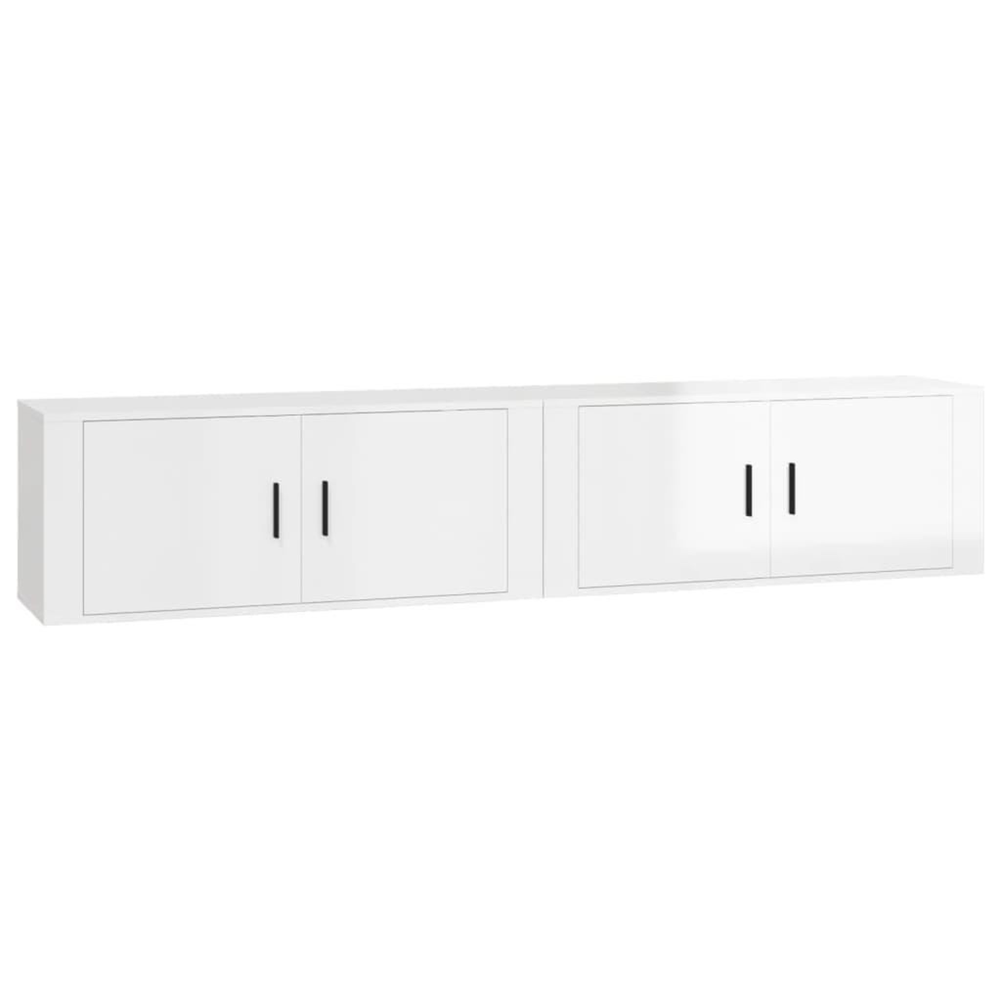 Voir la diapositive 2 : VIDAXL Meubles TV muraux 2 pcs blanc brillant 100x34,5x40 cm